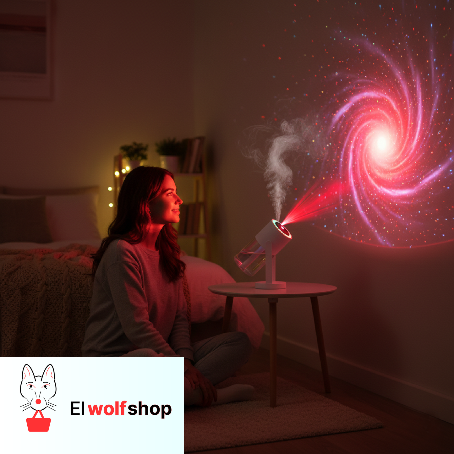 MINI HUMIDIFICADOR CON  LUCES DE CIELO