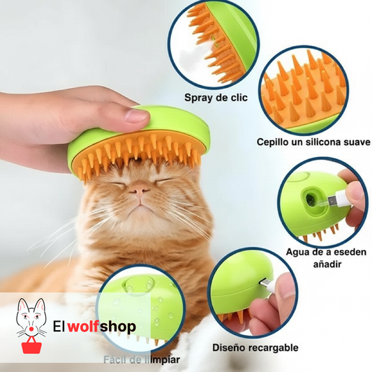 Cepillo Vapor Multifuncional De Mascota